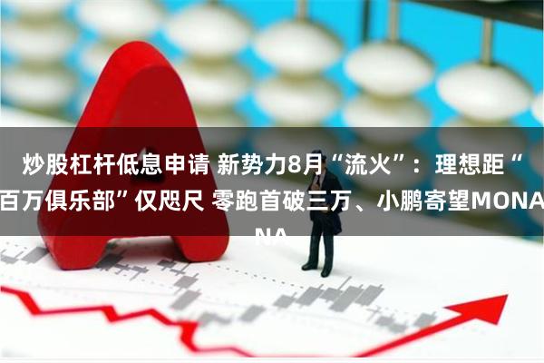 炒股杠杆低息申请 新势力8月“流火”：理想距“百万俱乐部”仅咫尺 零跑首破三万、小鹏寄望MONA